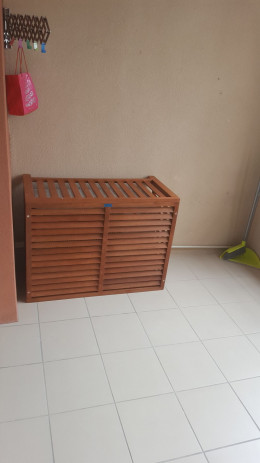 Cache groupe extérieur bois